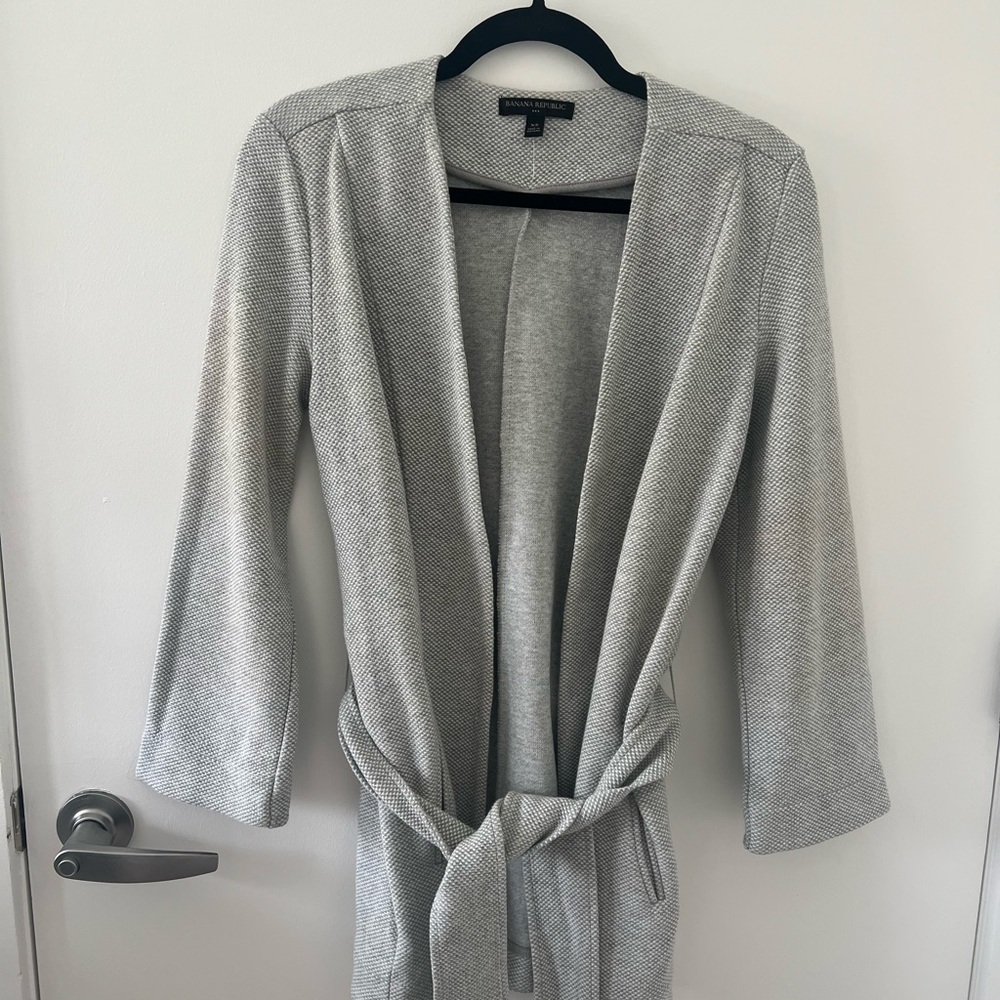 Banana Republic - Gray Open Front Cardigan with Belt - size xs